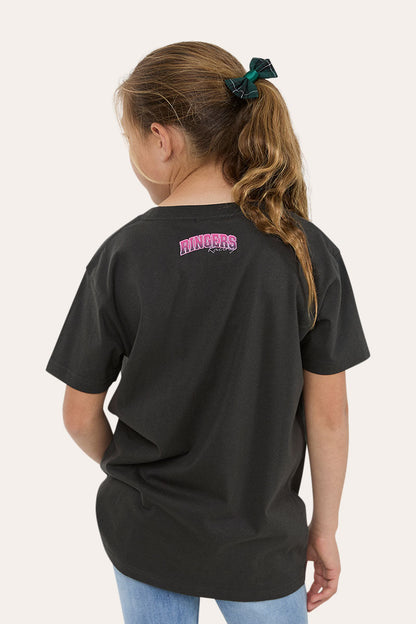 Ringers Western Ringers Racing Youth Girls T-Shirt - Back