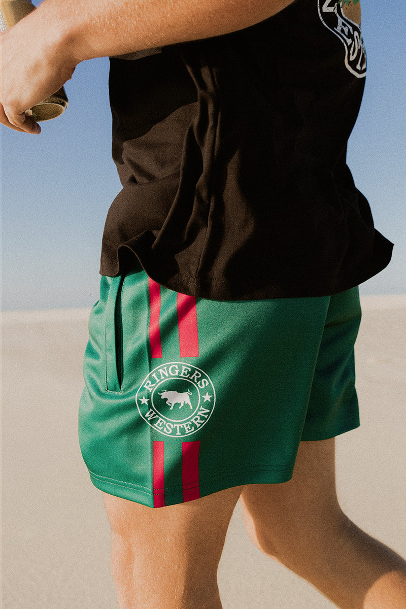 Ringers Western Ringers Unisex Footy Shorts - Lake Green