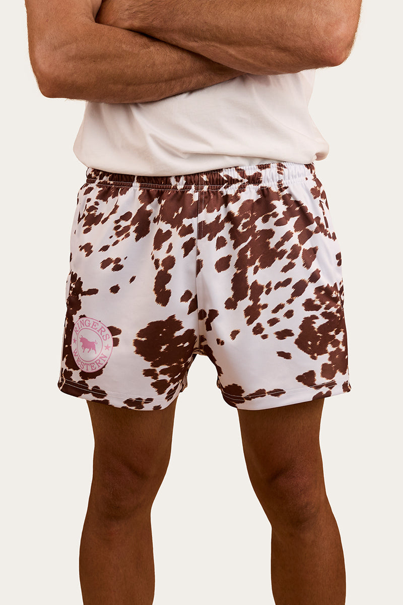 Ringers Western Ringers Unisex Footy Shorts - White Tan