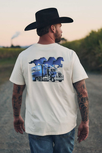 Ringers Western Road Rumble Mens Loose Fit T-Shirt - Off White