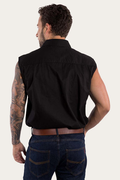 Ringers Western Rob Roy Mens Sleeveless Full Button Work Shirt - 16
