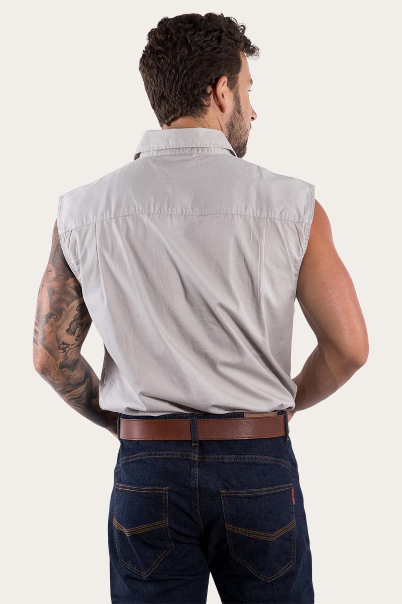 Ringers Western Rob Roy Mens Sleeveless Full Button Work Shirt - 19