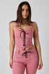 Ringers Western Rodeo Rose Womens Lace Front Vest - 4