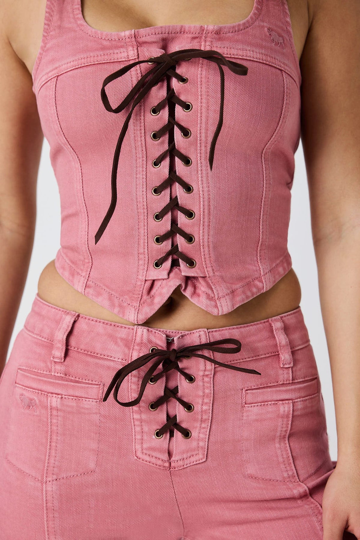 Ringers Western Rodeo Rose Womens Lace Front Vest - 9