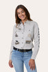 Ringers Western Rodeo Spirit Womens Full Button Workshirt - Front