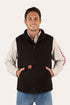 Ringers Western Round Yard Mens Canvas Vest - Black Front