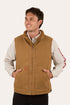 Ringers Western Round Yard Mens Canvas Vest - Toffee Front