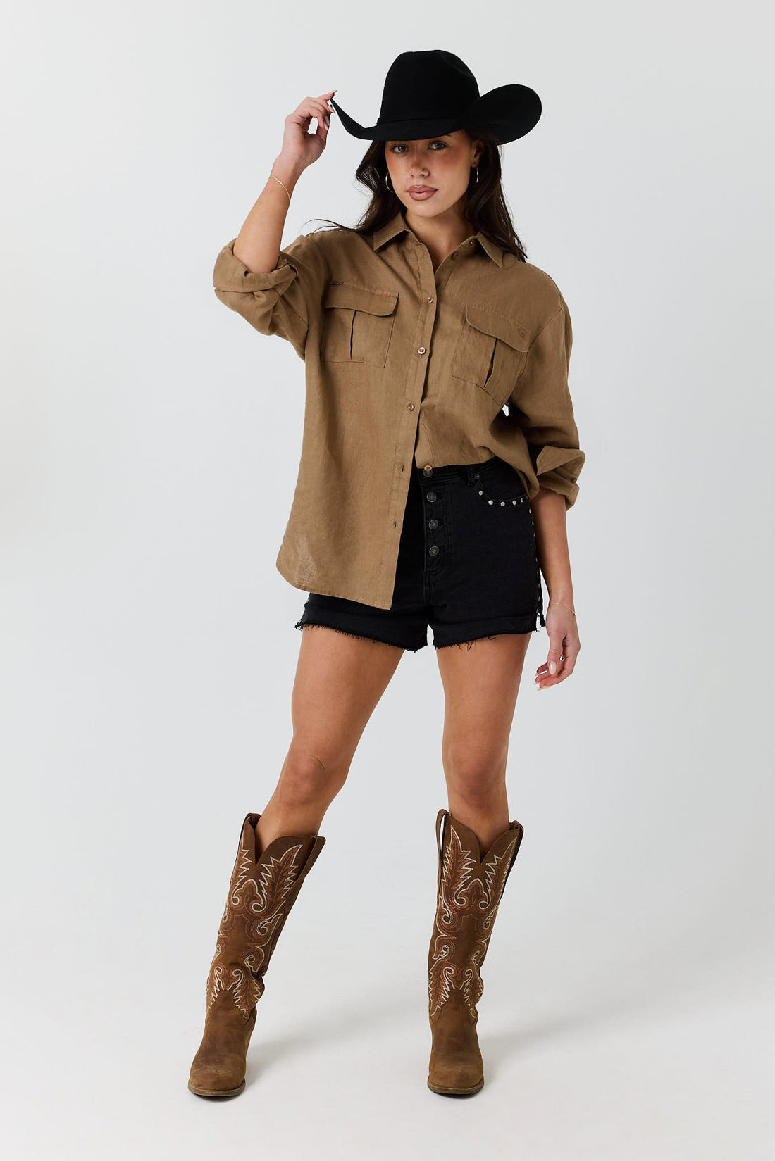 Ringers Western Roxy Womens Studded Short - Front