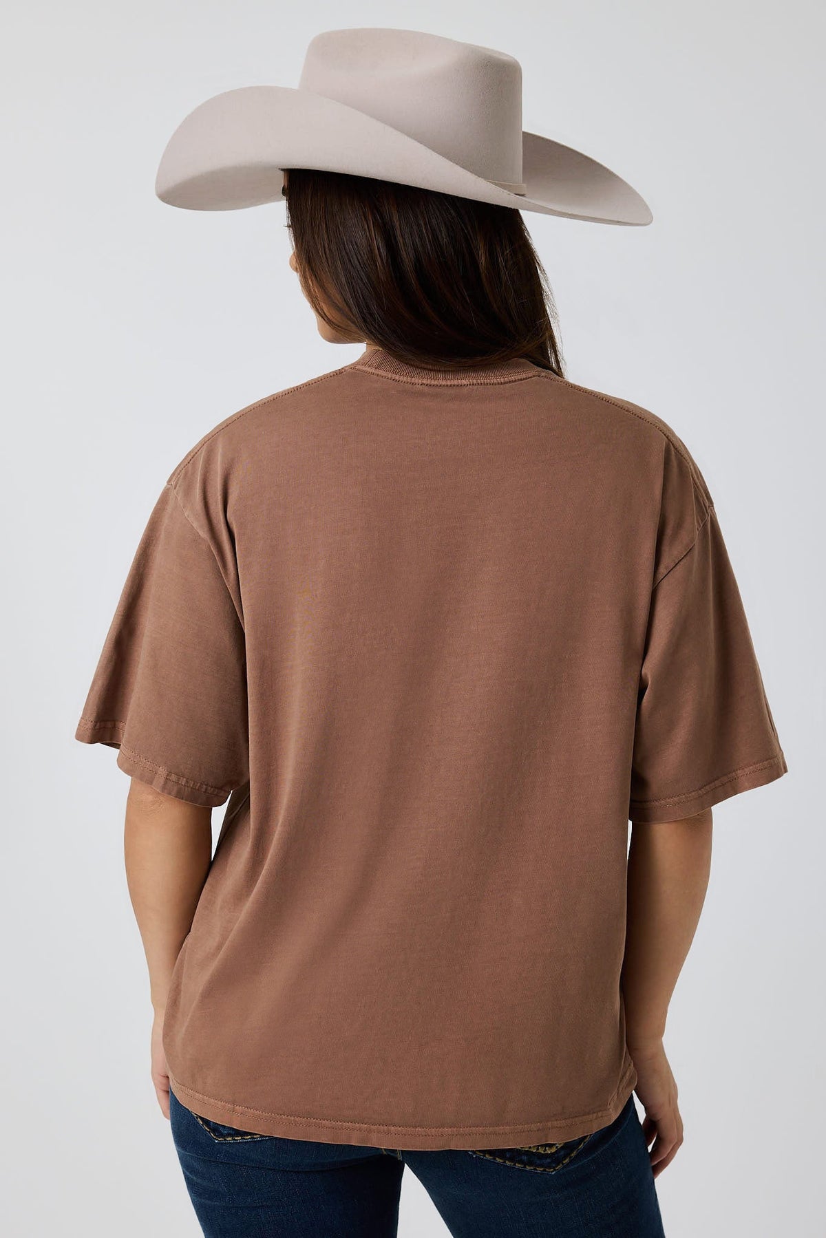 Ringers Western Running Herd Womens Oversized T-Shirt - Back
