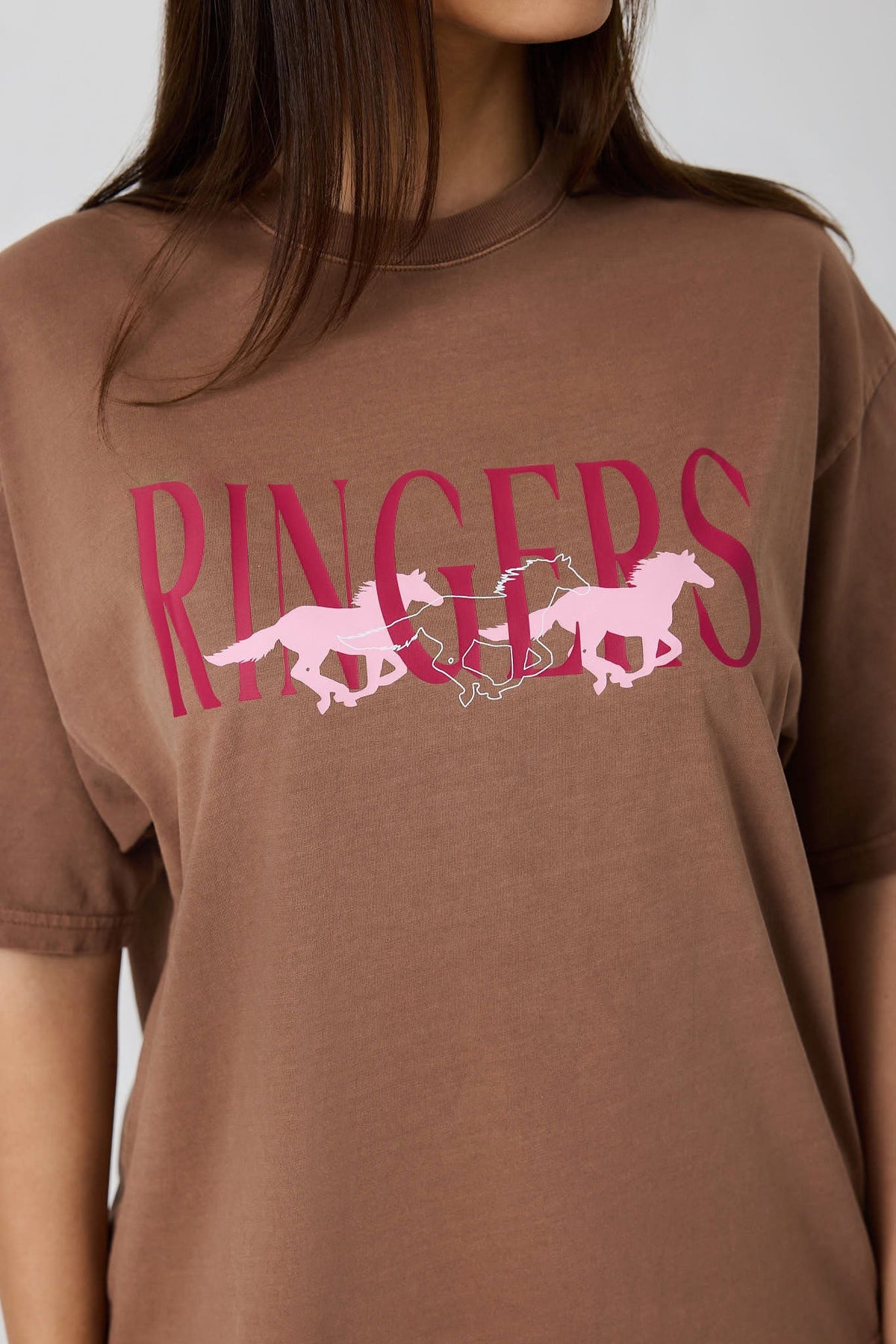 Ringers Western Running Herd Womens Oversized T-Shirt