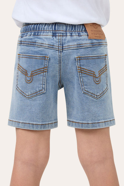 Ringers Western Rustler Kids Boys Elastic Waist Short - Back