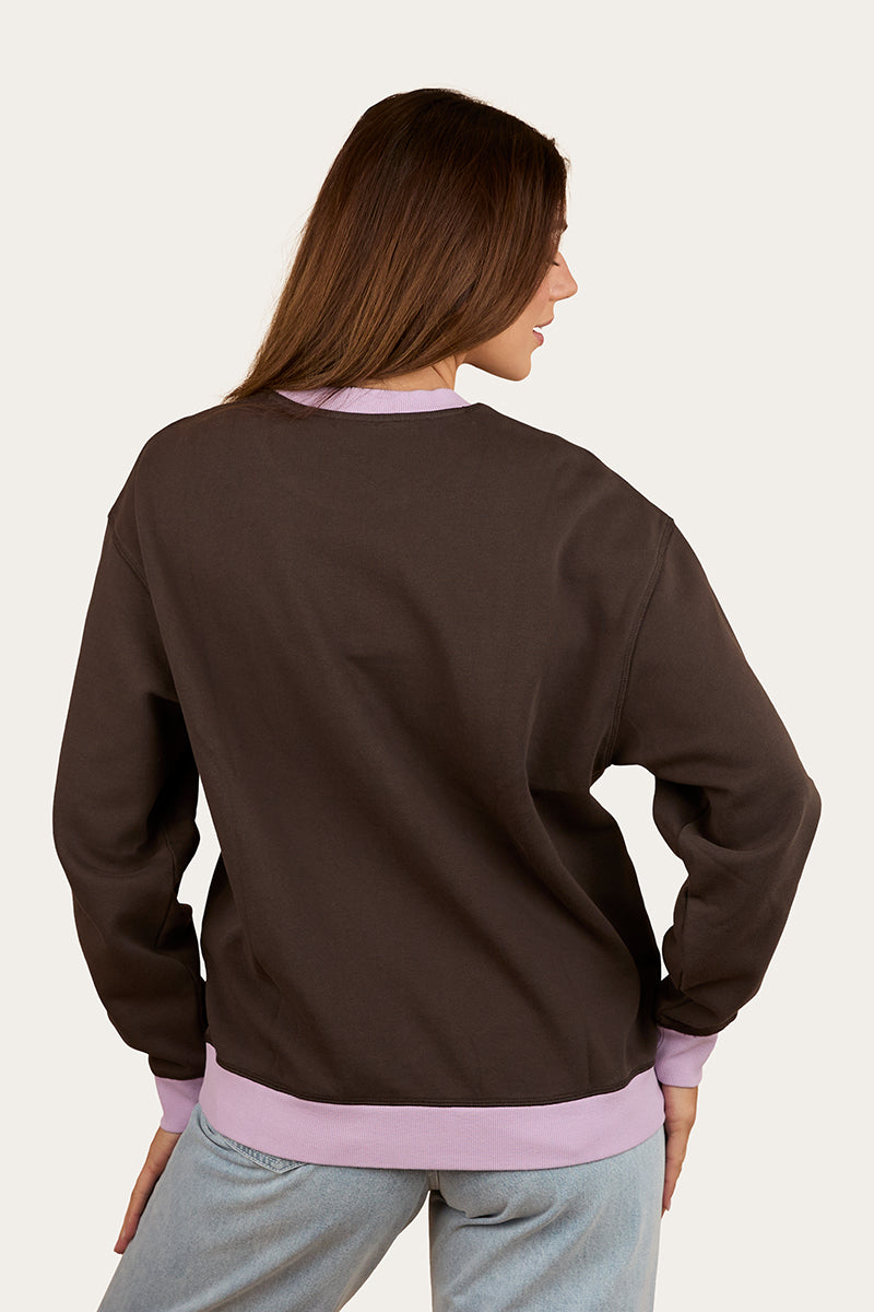 Ringers Western Saddle Up Womens Pullover Crew - Back
