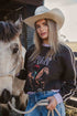 Ringers Western Saddle Up Womens Pullover Crew - Lifestyle