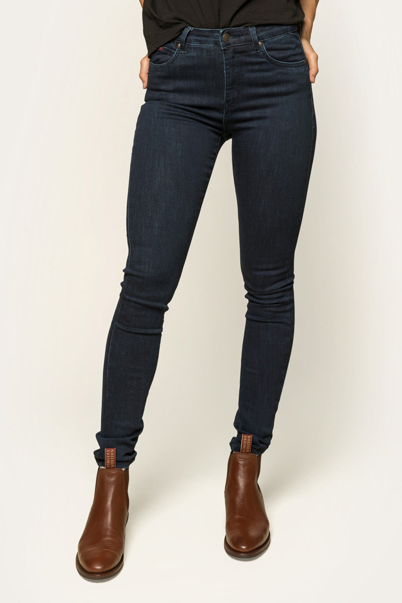 Ringers Western Sammy Womens High Rise Skinny Leg Jeans - Indigo Blue Set