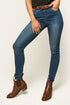 Ringers Western Sammy Womens High Rise Skinny Leg Jeans - Vintage Blue Wash
