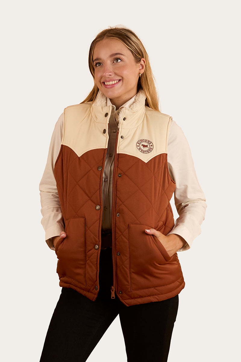 Ringers Western Selwyn Womens Puffer Vest - White