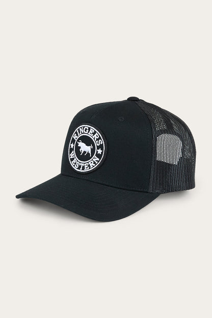 Ringers Western Signature Bull Kids Trucker Cap - Black White