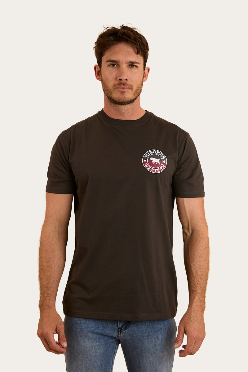 Ringers Western Signature Bull Mens Classic T-Shirt - Charcoal Split