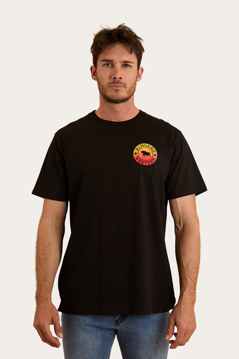 Ringers Western Signature Bull Mens Loose Fit T-Shirt - Black