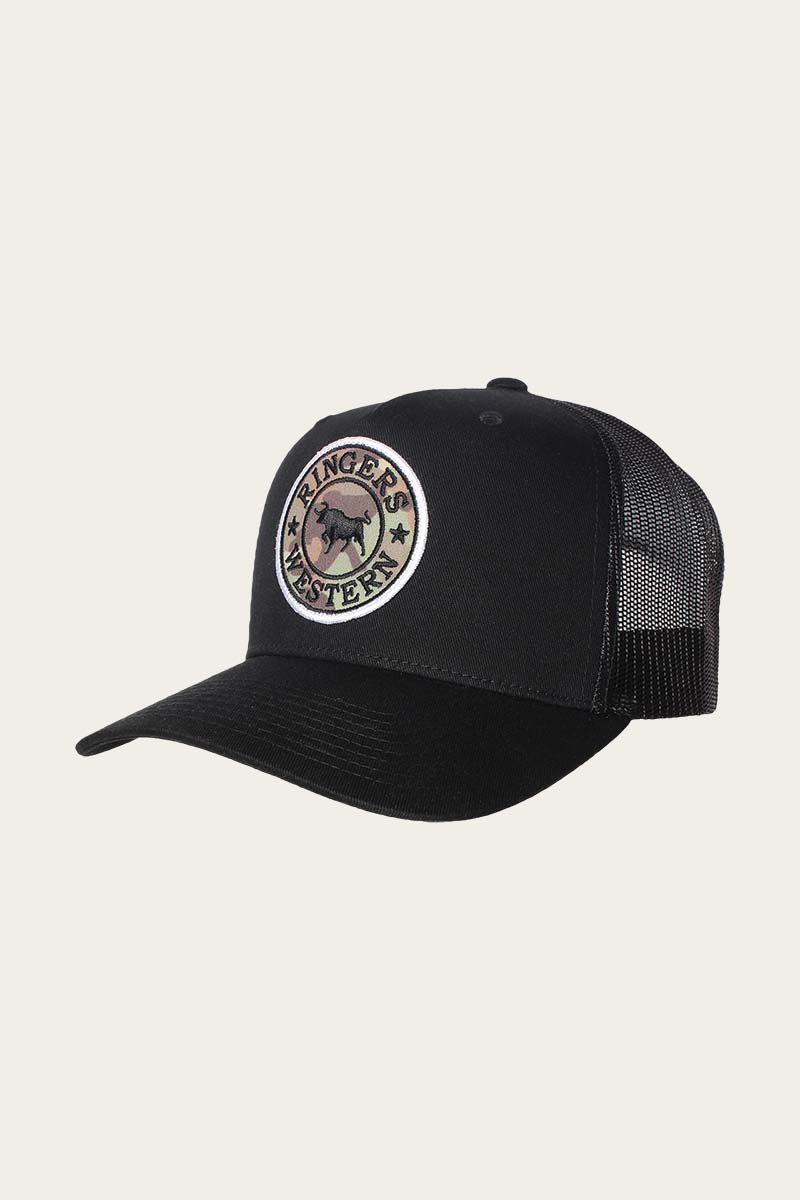 Ringers Western Signature Bull Trucker Cap - Black Camo