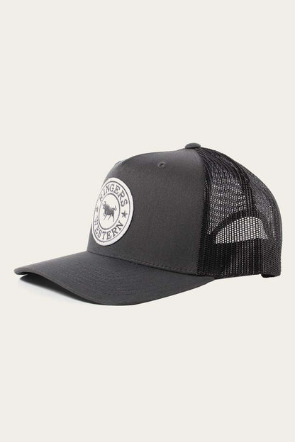 Ringers Western Signature Bull Trucker Cap - Charcoal White