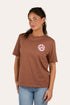 Ringers Western Signature Bull Womens Loose T-Shirt - Saddle Brown Cow