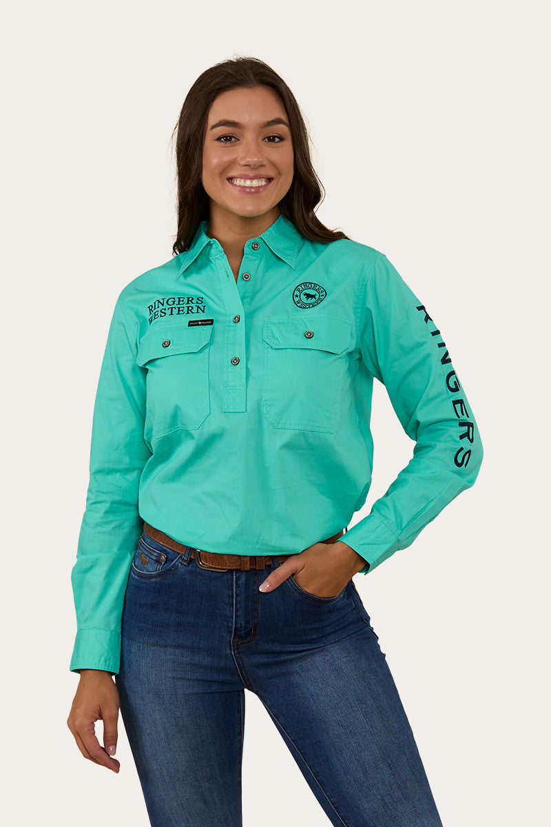 Ringers Western Signature Jillaroo Womens Half Button Work Shirt - 13