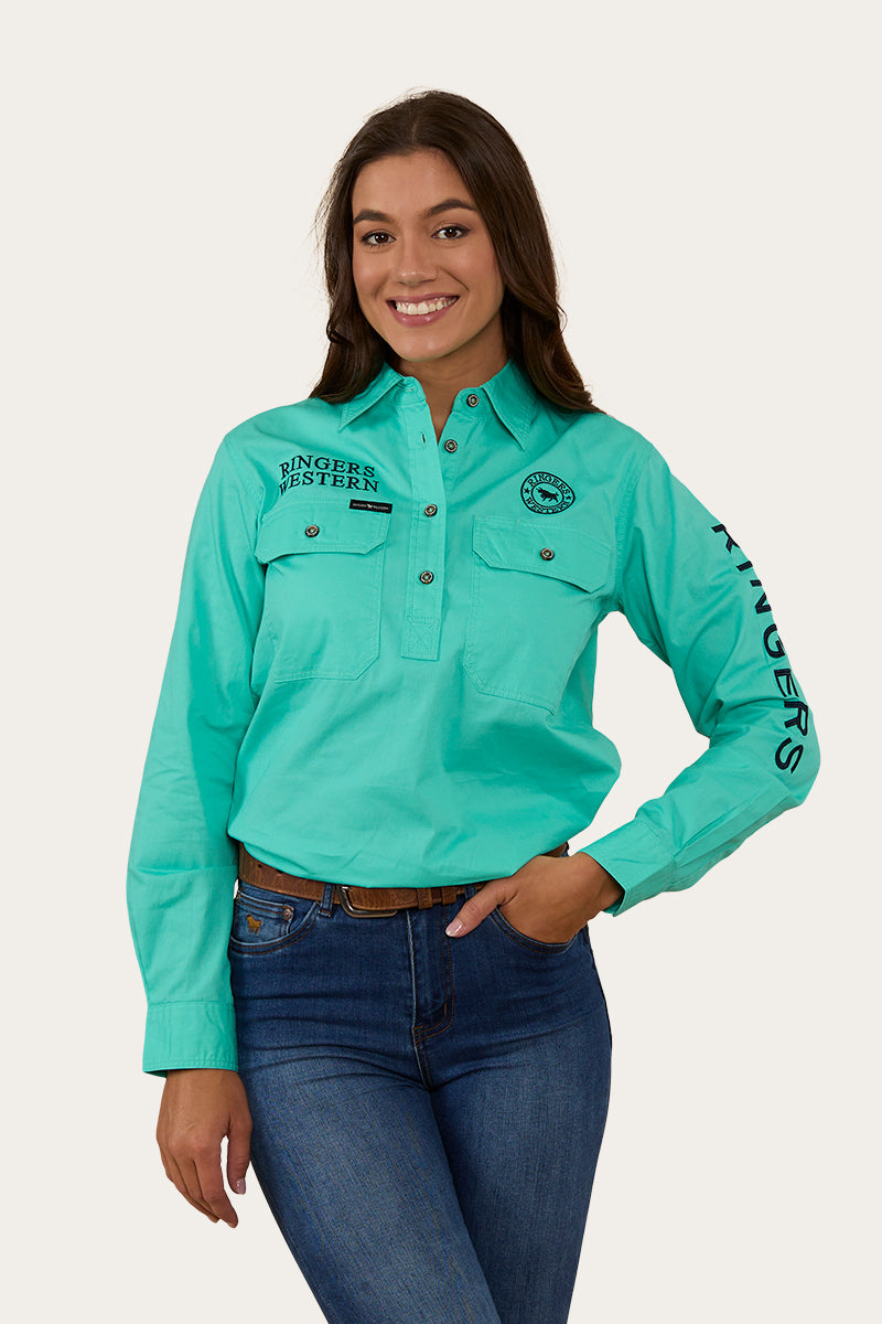 Ringers Western Signature Jillaroo Womens Half Button Work Shirt - 15
