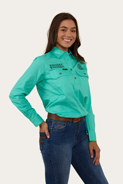 Ringers Western Signature Jillaroo Womens Half Button Work Shirt - 18