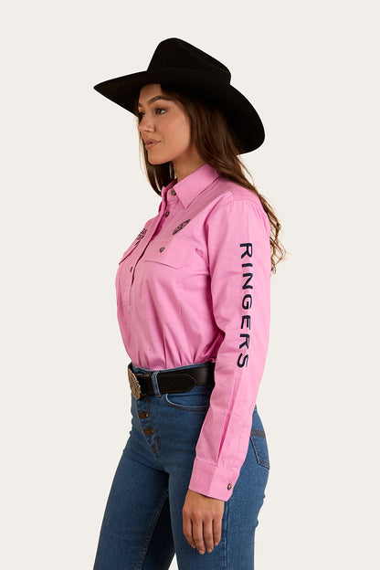 Ringers Western Signature Jillaroo Womens Half Button Work Shirt - 2