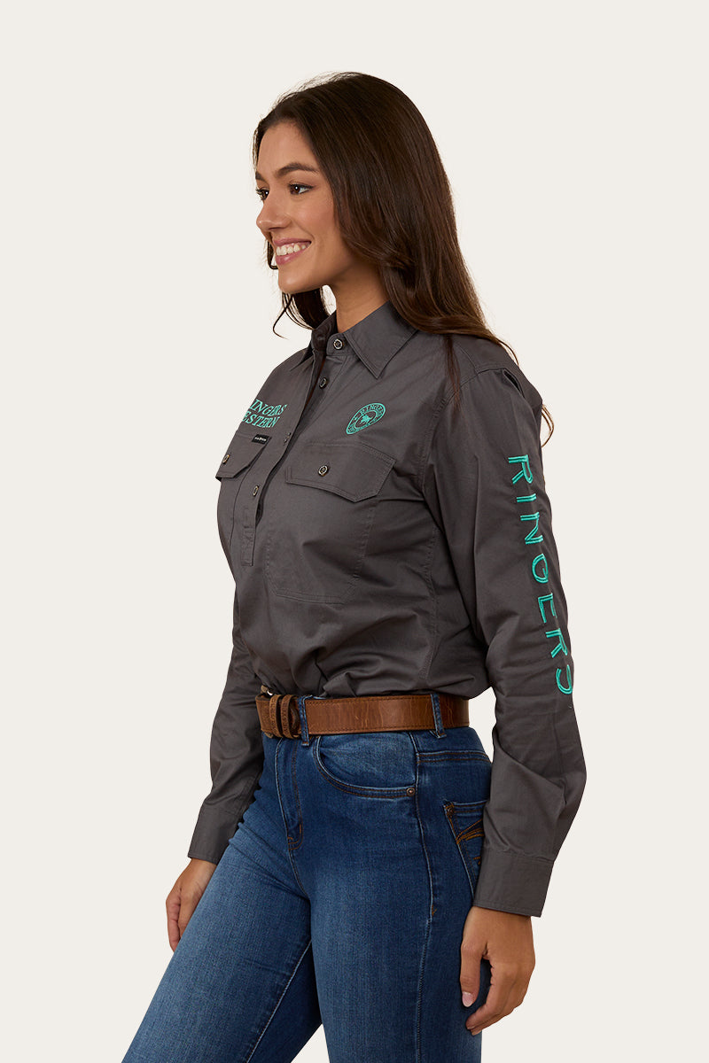 Ringers Western Signature Jillaroo Womens Half Button Work Shirt - 22