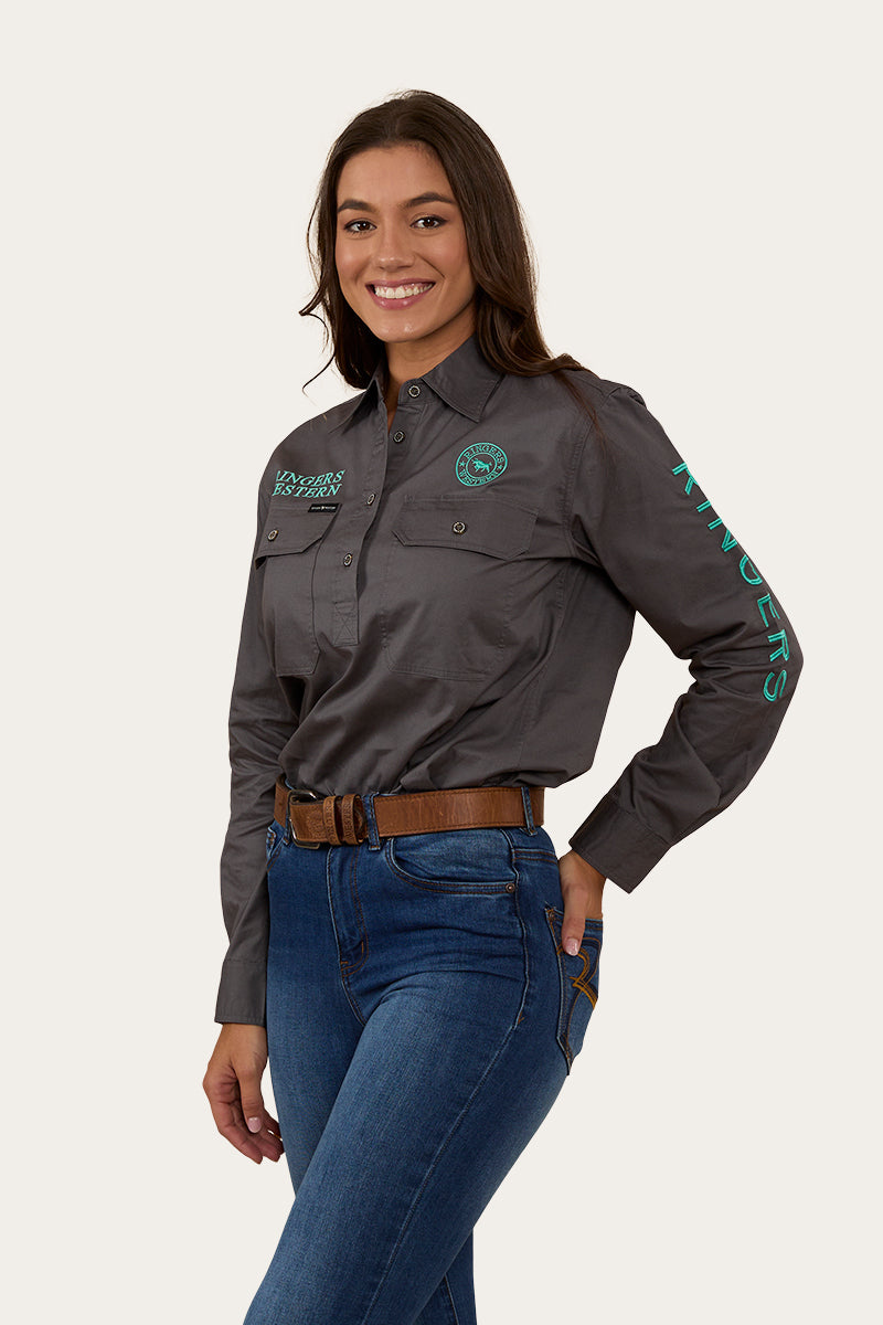 Ringers Western Signature Jillaroo Womens Half Button Work Shirt - 23