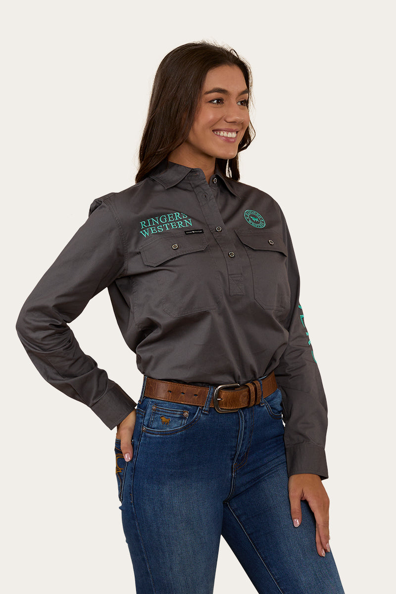 Ringers Western Signature Jillaroo Womens Half Button Work Shirt - 24