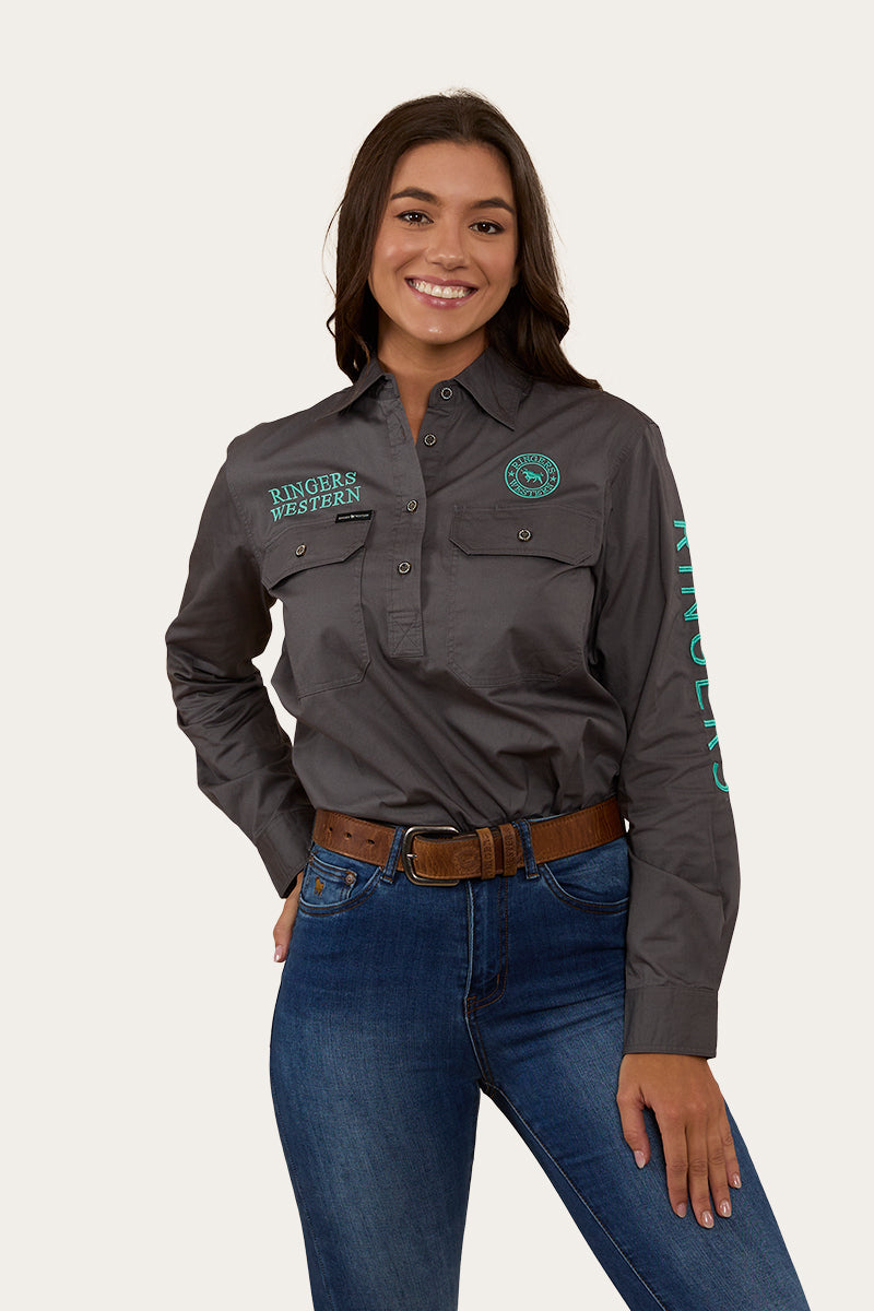 Ringers Western Signature Jillaroo Womens Half Button Work Shirt - 25