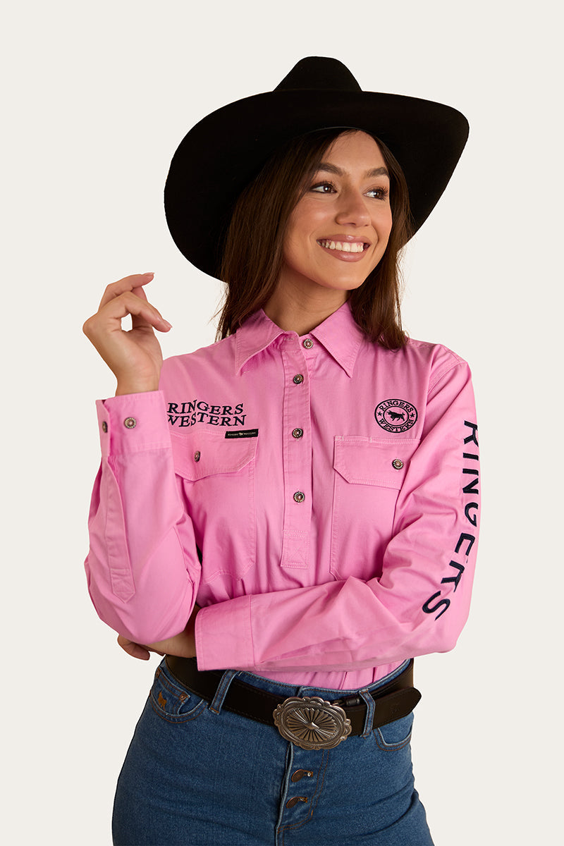 Ringers Western Signature Jillaroo Womens Half Button Work Shirt - 5