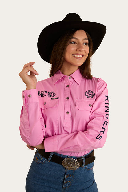 Ringers Western Signature Jillaroo Womens Half Button Work Shirt - 5