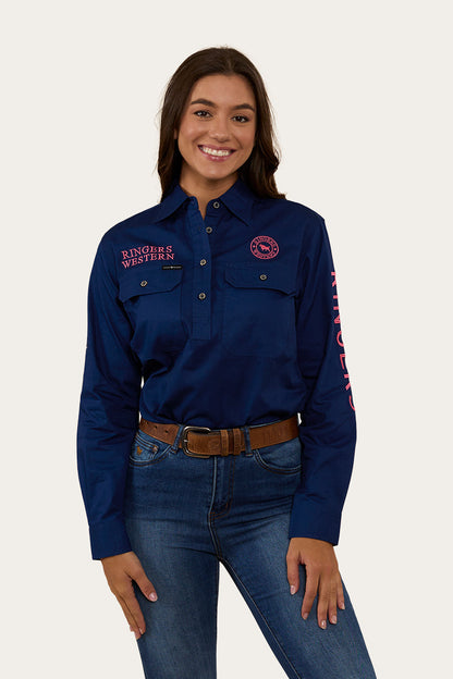 Ringers Western Signature Jillaroo Womens Half Button Work Shirt - 8