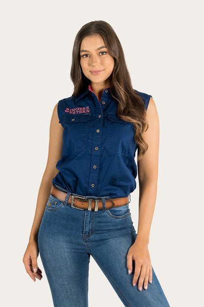 Ringers Western Signature Jillaroo Womens Sleeveless Work Shirt - 6