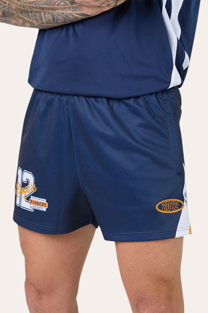 Ringers Western Since 2012 Unisex Footy Short - College Navy Front