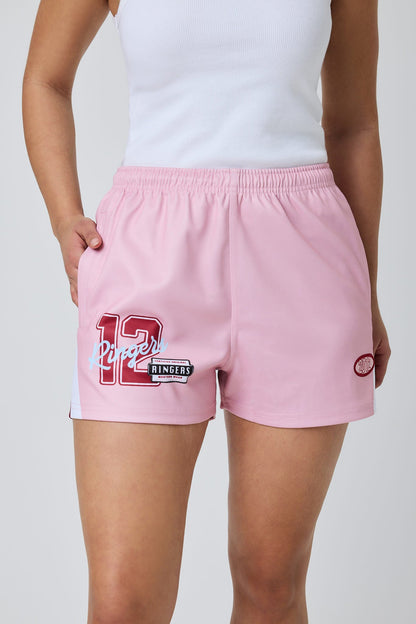 Ringers Western Since 2012 Unisex Footy Short - Pink Front