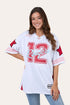 Ringers Western Since 2012 Unisex Ringers Football Jersey - White Red Front