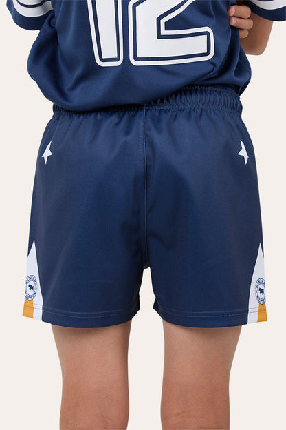 Ringers Western Since 2012 Unisex Youth Footy Short - College Navy Back
