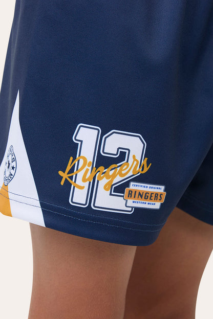 Ringers Western Since 2012 Unisex Youth Footy Short - College Navy Side