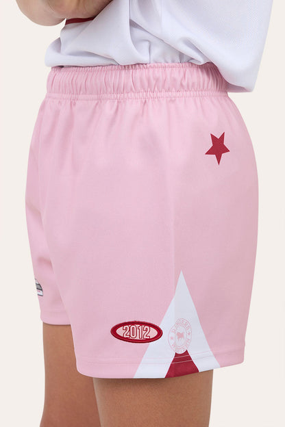 Ringers Western Since 2012 Unisex Youth Footy Short - Pink Side
