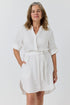 Ringers Western Solene Womens Linen Shirt Dress - White