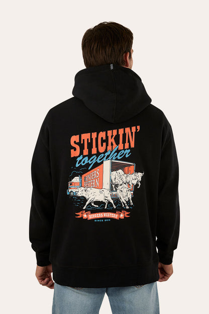 Ringers Western Stickin Together Mens Pullover Hoodie - Back