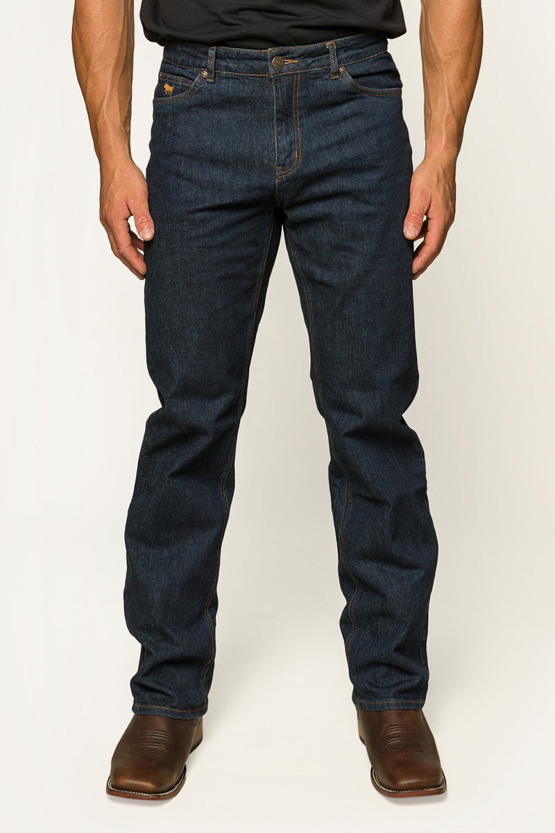 Ringers Western Sturt Mens Relaxed Leg Jeans - Dark Blue