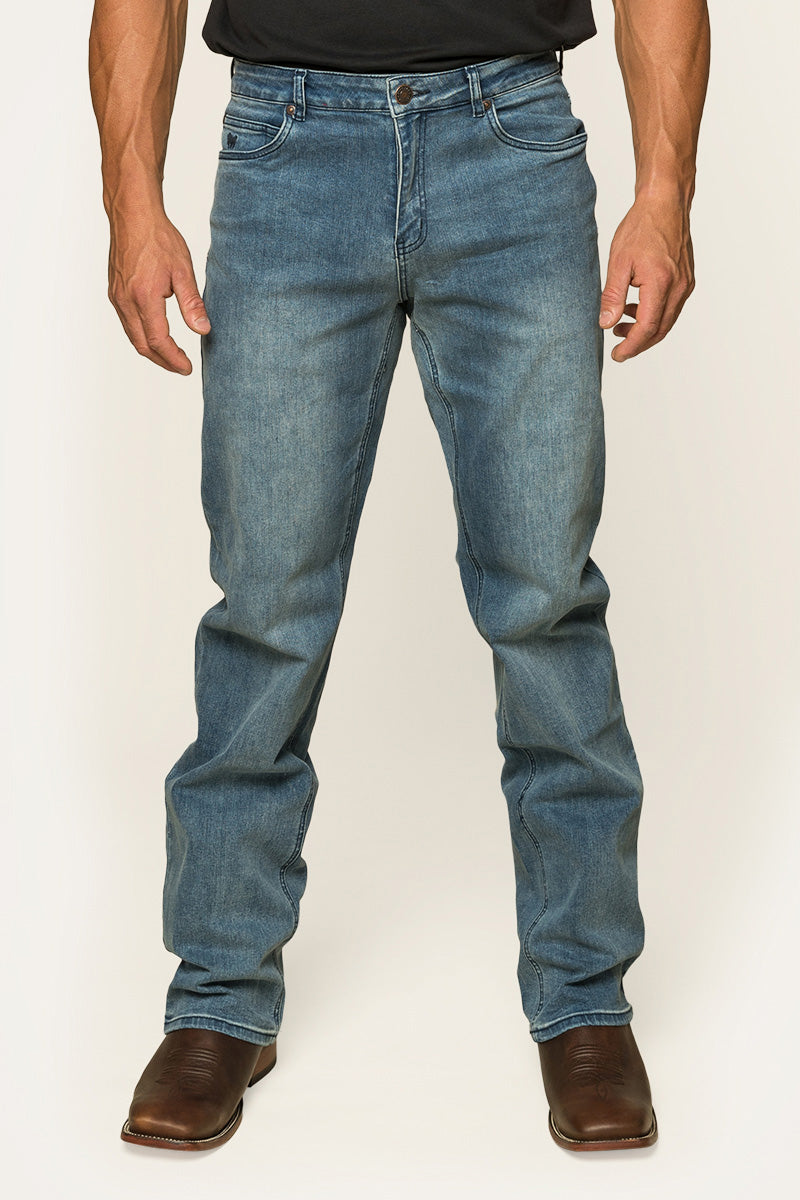 Ringers Western Sturt Mens Relaxed Leg Jeans - Light Blue