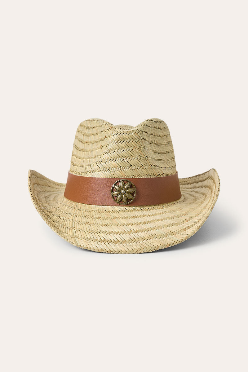 Ringers Western Sweetgrass Festival Straw Cowboy Hat - Front