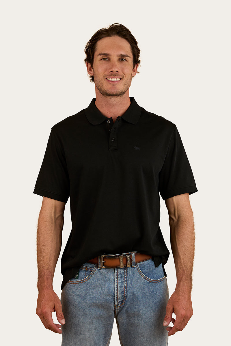 Ringers Western Tech Mens Polo - Black